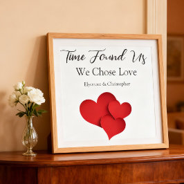 Tijd Vond Ons We Kozen Voor Liefde Valentijn Citat Poster
