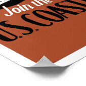 Tijd voor actie — Doe mee met de Amerikaanse kustw Poster (Hoek)