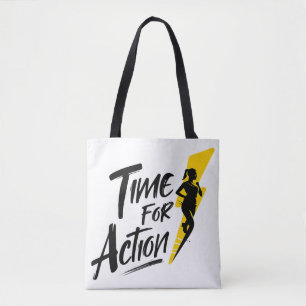 Tijd voor Actie Motiverende Boodschappentas Bold Tote Bag
