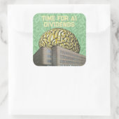 Tijd voor AI-Dividenden Vierkante Sticker (Tas)