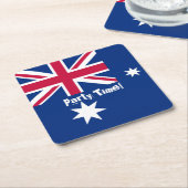 Tijd voor Australische vlaggenpartij Kartonnen Onderzetters (Schuin)