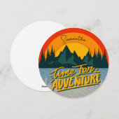 Tijd voor avontuur | kamperen | Reiskosten Feestdagenkaart (Voorkant / Achterkant)