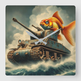 "Tijd voor Avontuur" Muurklok Vierkante Klok