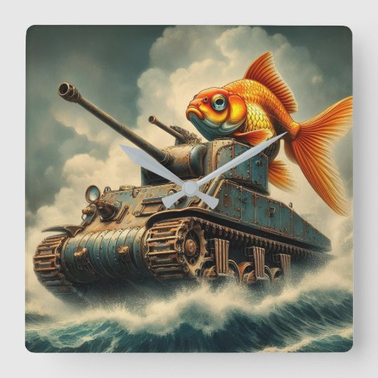 "Tijd voor Avontuur" Muurklok Vierkante Klok (Voorkant)