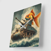 "Tijd voor Avontuur" Muurklok Vierkante Klok (Hoek)