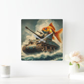 "Tijd voor Avontuur" Muurklok Vierkante Klok (Huis)