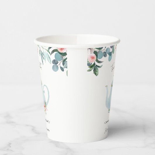 Tijd voor Baby shower van thee Papieren Bekers (Links)