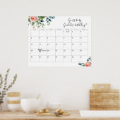 Tijd voor Baby shower van thee Vervaldatum Raad Poster (Keuken)