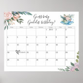Tijd voor Baby shower van thee Vervaldatum Raad Poster (Voorkant)