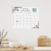Tijd voor Baby shower van thee Vervaldatum Raad Poster (Keuken)