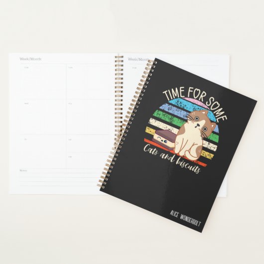 Tijd voor bepaalde katten en koekjes | grappige ka planner (Display)