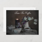 Tijd voor briefkaart voor koffie (Voorkant / Achterkant)