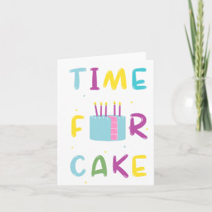 Tijd voor Cake Puns Verjaardag Kaart
