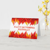 TIJD VOOR "CELEBRATE NOVEMBER BIRTHDAY"-KAART KAART (Gele Bloem)