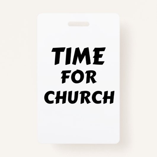 TIJD VOOR CHURCH BADGE (Voorkant)