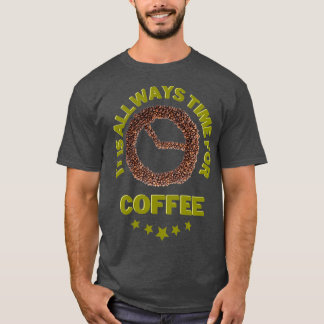 Tijd voor Coffee Bohnen Lustiger Spruch 2 T-shirt