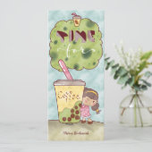 Tijd voor Coffee Kawaii Bladwijzer Illustratie (Staand voorkant)