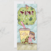 Tijd voor Coffee Kawaii Bladwijzer Illustratie (Achterkant)