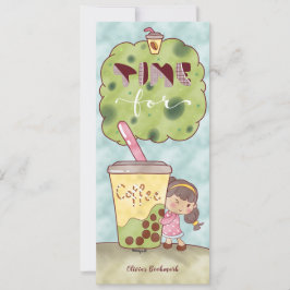 Tijd voor Coffee Kawaii Bladwijzer Illustratie