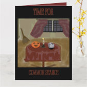 Tijd voor Common Seance Halloween Kaart (Gele Bloem)