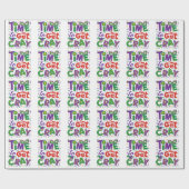 Tijd voor Cray Crawfish Mardi Gras Cadeaupapier (Vlak)