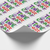 Tijd voor Cray Crawfish Mardi Gras Cadeaupapier (Hoek)