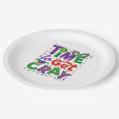 Tijd voor Cray Crawfish Mardi Gras Papieren Bordje (Gekanteld)