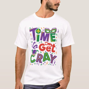Tijd voor Cray Crawfish Mardi Gras T-shirt