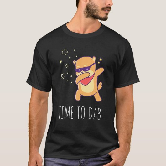 Tijd voor Dab Funny Cute Kawaii Anime Shiba in u D T-shirt (Voorkant)