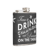 Tijd voor de Drink van Champagne Chalkboard Holida Heupfles (Rechts)