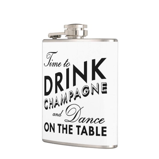 Tijd voor de Drink van Champagne Flask Heupfles (Links)