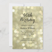 Tijd voor de Drink van Champagne Gold Birthday Inv Kaart (Achterkant)