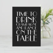 Tijd voor de Drink van Champagne Graduation Party Kaart (Staand voorkant)