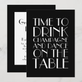 Tijd voor de Drink van Champagne Graduation Party Kaart (Voorkant / Achterkant)