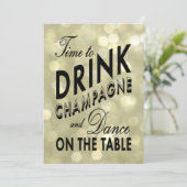 Tijd voor de Drink van Champagne in Gold Holiday I Kaart (Staand voorkant)