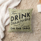 Tijd voor de Drink van Champagne Pillow in goud Kussen (Deken)