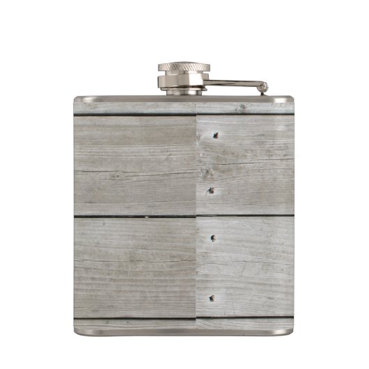 Tijd voor de Drink van Champagne Rustic Flask Heupfles (Achterkant)