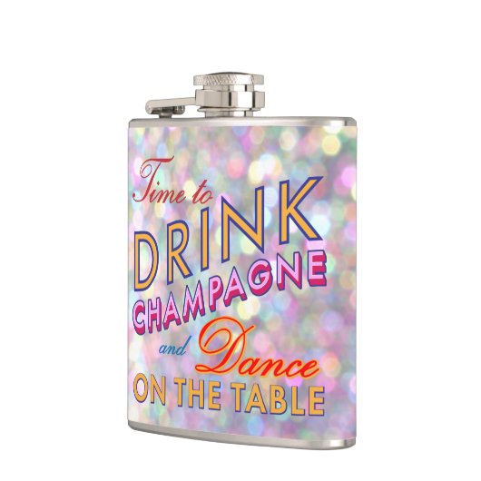 Tijd voor de Drink van Champagne Sparkly Flask Heupfles (Links)
