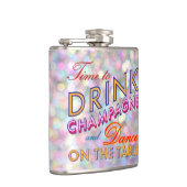 Tijd voor de Drink van Champagne Sparkly Flask Heupfles (Rechts)