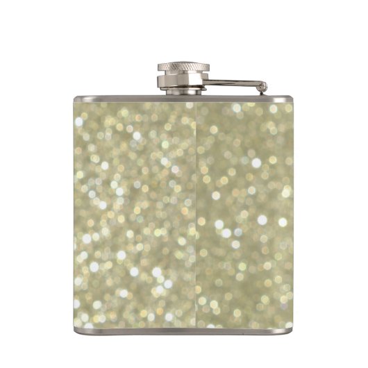 Tijd voor de Drink van Champagne Sparkly Gold Flas Heupfles (Achterkant)