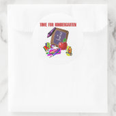 TIJD VOOR DE KLEUTERSCHOOL RONDE STICKER (Tas)