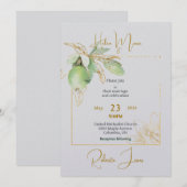 Tijd voor de Spring Flat Wedding Invitation Kaart (Voorkant / Achterkant)