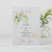 Tijd voor de Spring Flat Wedding Invitation Kaart (Staand voorkant)
