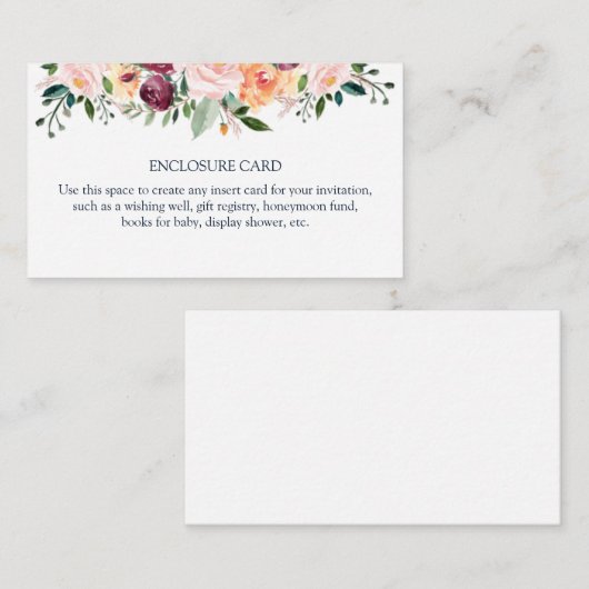 Tijd voor de Tea Enclosure Card Informatiekaartje (Voorkant / Achterkant)