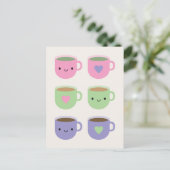 Tijd voor de Tea - Kawaii Cup in Tea Briefkaart (Staand voorkant)