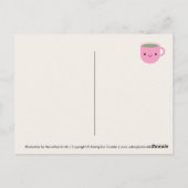 Tijd voor de Tea - Kawaii Cup in Tea Briefkaart (Achterkant)