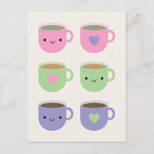 Tijd voor de Tea - Kawaii Cup in Tea Briefkaart