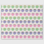 Tijd voor de Tea - Kawaii Cup in Tea Cadeaupapier (Vlak)