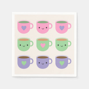 Tijd voor de Tea - Kawaii Cup in Tea Servet