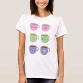 Tijd voor de Tea - Kawaii Cup in Tea T-shirt (Voorkant)